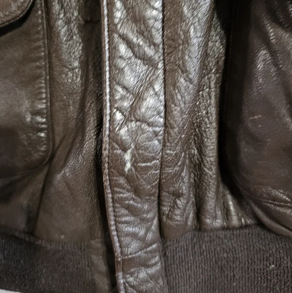 Cooper Men Large Type A-2 Flight Jacket Brown Leather US Air Force Archival Rare - Picture 6 of 8